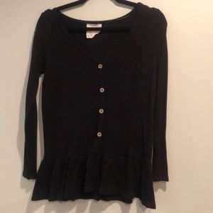 peplum lightweight sweater